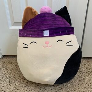 Cam the Cat Purple Hat 14” Squishmallow